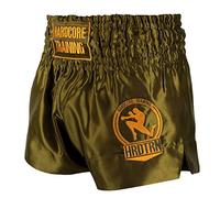 Hardcore Training Classic Muay Thai Fight Shorts Mens Black White Blue Red Camo Kick Boxing MMA Combat Sport Sparring Trunks