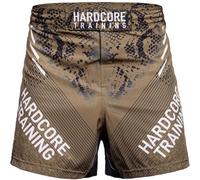 Hardcore Training Fight Shorts Men's Boxing Dragon MMA Combat BJJ Grappling Fitness Muay Thai Kickboxing No Gi (UK, Alpha, S, Regular, Regular, Khaki)