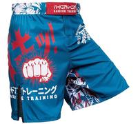 Hardcore Training Fight Shorts Men's Boxing MMA Combat BJJ Grappling Fitness Muay Thai Kickboxing No Gi Turquoise Blue