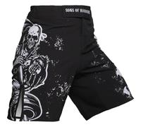 Hardcore Training Fight Shorts Men's Boxing MMA Combat BJJ Grappling Fitness Muay Thai Kickboxing No Gi UK Alpha Regular (UK, Alpha, M, Regular, Regular, Black Dark/Grey)