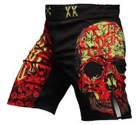 Hardcore Training Fight Shorts Men's Skull Folk Boxing MMA Combat BJJ Grappling Fitness Muay Thai Kickboxing No Gi