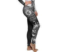 Hardcore Training Koi Compression Pants Women Spats Leggings Base Layer No Gi Tights Yoga Fitness Running Gym Workout MMA Black/White