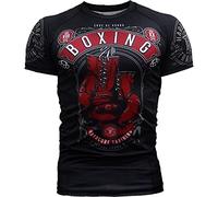 Hardcore Training Men's Rash Guard Compression Short Sleeve MMA Jiu Jitsu No-Gi Tight BJJ Grappling Base Layer Combat, Black, Medium