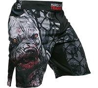Hardcore Training Pitbull Fight Shorts Men's Boxing MMA Combat BJJ Grappling Fitness Muay Thai Kickboxing No Gi Black Black
