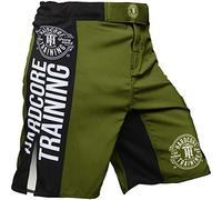 Hardcore Training Recruit Fight Shorts Men's Boxing MMA Combat BJJ Grappling Fitness Muay Thai Kickboxing No Gi (UK, Alpha, S, Regular, Regular, Camo Green)