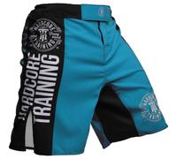 Hardcore Training Recruit Fight Shorts Men's Boxing MMA Combat BJJ Grappling Fitness Muay Thai Kickboxing No Gi (UK, Alpha, L, Regular, Regular, Ocean Blue)
