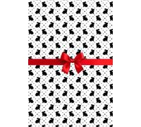 Hardcover Bunny Notebook - 6x9" Lined Journal | 120 Pages, Cute Rabbit Cover with Red Bow | Gift Notebook for Easter, Birthday or Everyday Writing