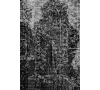 Hardcover Cornell Notebook: 6" x 9", 200 Pages - Black & White Vertical Lines with Dutch Heritage Buildings and Plants