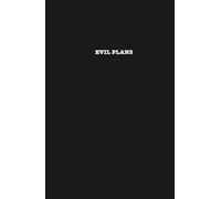 Hardcover Evil plans notebook: blank, pocket-sized journal with lined pages