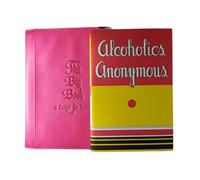 Hardcover First Edition Reprint of AA Big Book with Choice of Book Cover in Green, Black, Gray, or Pink (Pink, Large)
