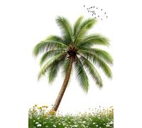 ็Hardcover notebook with coconut tree design.: Write down your dreams here And that is your memory,This notebook can inspire you; it will take you there and back with you everywhere.