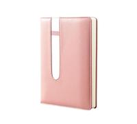 Hardcover PU Leather Notebook 130 Sheets Wide Lined Notepads Elastic Pen Slots 8.4x5.8Inch for Note Taking Journaling Thick Paper Pad