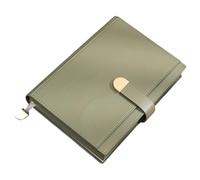 Hardcover PU Leather Notebook with Ribbon Bookmarks, Green