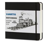 Hardcover Sketch Book, Square Sketchbook with 120LB/200GSM Thick Drawing Paper, 120 Pages/60 Sheets Sketch Pad for Adults and Kids, Large Mixed Media Sketchbook on 8x8 Inch