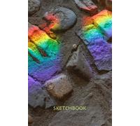 Hardcover SketchBook for Drawings, 120 white pages, 6 x 9, Sketchpad, Sketch Notebook, Art Books for Drawing, Rainbow colored cover, For artists: "The ... Art Is Just Eh" Motto in the back cover