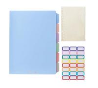Hardcover Subject Notebook for School Work Meeting,A5 B5 Refillable Ring Binder Notebook with Dividers&Tabs,240 Removable Pages,Loose Leaf Personal Planner (B5 Blue)