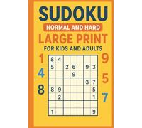 Hardcover Sudoku Large Print: Easy to Read Sudoku for Kids and Adults Normal to Hard Puzzles | 8 1/2 x 11 | 150 Pages... Grandparent Gifts, Travel Game Book