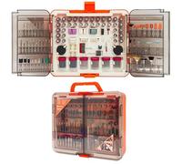 HARDELL 508PCS Rotary Tool Accessories Kit, 1/8"(3.2mm) Multi-Purpose Rotary Tool Bits, Universal Attachments for Cutting, Sanding, Drilling, Carving, Engraving, Grinding, Polishing, Orange