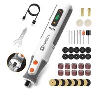 HARDELL 8V Cordless Rotary Tool Kit, Lightweight Precision Multi Tool with 5 Speeds 5000-28000RPM, 360° LED Ring Light, 42 Accessories for Sanding, Polishing, Engraving & DIY Crafts