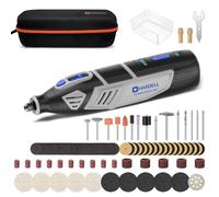 HARDELL Cordless Rotary Tool,12V 5-Speed (8000-35000 RPM) Rotary Multi Tool, 2Ah Battery Power Rotary Tools 80pcs Accessories for Sanding, Polishing, Carving, Cutting, Drilling, DIY Crafting