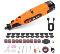 HARDELL Cordless Rotary Tool 12V, 6 Speed 5000-35000RPM Rotary Multi Tool with Display Screen, 27W Fast Charging Rechargeable Rotary Tools Kit 80 Accessories for DIY Craft (External Battery Model)