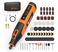 HARDELL Cordless Rotary Tool, 4000mAh Battery, Type-C Fast Charging, 6 Speeds 8000-28000RPM Rotary Tool Kit with 80 Accessories for Cutting, Polishing, Drilling, Carving, DIY Crafts Orange