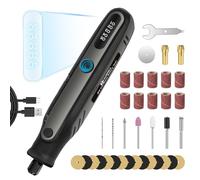 HARDELL Cordless Rotary Tool, 5-Speed Mini Rotary Tool Kit, Display Screen, Type-C Charging, Rotary Tools with 35 Accessories for Cutting, Engraving, Sanding, Drilling, Polishing, Grinding, DIY Crafts