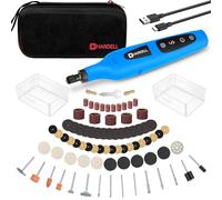 HARDELL Cordless Rotary Tool Kit 4V, 18000 RPM 6-Speed with Powerful Motor, Rotary Tool Kit with 80pcs Accessories, 2000mAh Battery for Sanding, Engraving, Grinding, Polishing, DIY