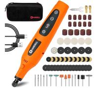HARDELL Cordless Rotary Tool Kit, 4V Power Rotary Tool with Digital Display, 6 Adjustable Speed, 2000mAh Capacity Battery, 80pcs Accessories for Sanding, Grinding, Drilling, Engraving