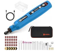 HARDELL Cordless Rotary Tool Kit with 69 Accessories - 5-Speed Mini Power Tool, USB Rechargeable for Drilling, Sanding, Polishing, Engraving (DIY & Crafts)