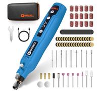 HARDELL Cordless Rotary Tool Kit with 69 Accessories - 5-Speed Mini Power Tool, USB Rechargeable for Drilling, Sanding, Polishing, Engraving (DIY & Crafts)