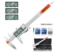 HARDELL Digital Caliper, 150mm Stainless steel Calipers Measuring Tool with Large LCD Screen, Mm/Inch/Fraction Conversion, Precision Vernier Calipers Micrometer for Household/DIY Micrometer