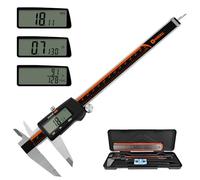 HARDELL Digital Vernier Caliper, 6 Inch Stainless Steel Caliper Measuring Tool with Large LCD Screen, Electronic Vernier Caliper Micrometer (8 inch/200mm)