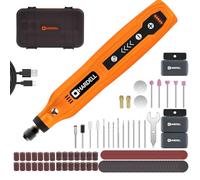 HARDELL Mini Cordless Rotary Tool, 5-Speed and USB Charging with Storage case, Multi-Purpose 3.7V Power Rotary Tool for Sanding, Polishing, Drilling, Etching, Engraving, DIY Crafts