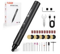 HARDELL Mini Cordless Rotary Tool - 6-Speed Rotary Tool Kit with 36 Accessories, 4V Dremel Power Multi-Tool for Sanding, Polishing, Drilling, Etching, Engraving, Cutting, DIY, Nail Polisher