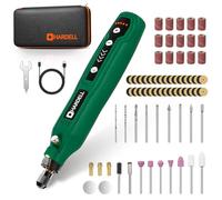 HARDELL Mini Cordless Rotary Tool Kit, 69 Accessories Precision Engraving Tool with 5-Speed Control, USB Rechargeable Craft Tool with LED Light for Sanding, Polishing, Grinding & DIY Projects
