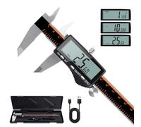 HARDELL Rechargeable Digital Caliper,Vernier Caliper Measuring Tool with Large LCD Screen for Fraction/Inch/Millimeter Conversion, Auto-Off, Durable Stainless Steel, 300mm