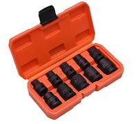 HARDEN 537010, 1/2" Short Impact Socket Set 10 Pcs, Hex, CRM Steel
