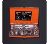 Harden Professional 40-Piece Metric Tap and Die Set, Carbon Steel Threading Kit with Storage Case, M3-M12 Sizes