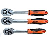 Harden Reversible Quick Release Straight Ratchet Handle Set 1/4, 3/8 And 1/2"