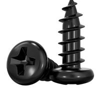 Hardened iron carbon steel black round head electronic small screw cross pan self tapping M1M2M3M4M5mm(M3*15-200只)