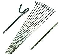 Hardened Smooth Steel Metal Barrier Fencing Stakes 9mm x 1200mm Fence Pins ~ Temporary Event Construction Gardening Garden Strong (40)