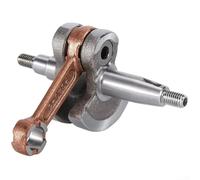 Hardened steel crankshaft for 40-5 and 44-5 brush cutter engines, manufactured to provide a strong connection for improved engine power transfer (40-5)