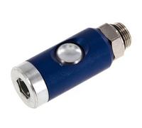 Hardened steel DN 7.4 Safety Air Coupling Socket with Push Button G 3/8 inch Male