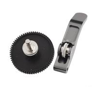 Hardened Steel Extruder Gear Assembly for A1 and A1 Mini 3D Printers - 35.2 x 27.2 mm, Black-Gold Finish, Dual Ball Bearings, Compatible(Nickel-Plated)