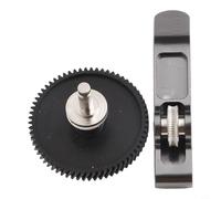 Hardened Steel Extruder Gear Assembly for Bambu Lab A1 and Mini 3D Printers | High-Strength Metal Drive Gear with Dual Ball Bearin(Nickel-Plated)