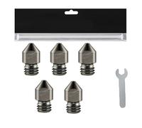 Hardened Steel MK8 Nozzle 0.4mm for 3D Printers, Compatible with Various Models, Includes 5 Pieces, Perfect for Enhanced Printing Performance
