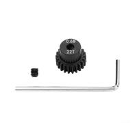 Hardened Steel Motor Gear 14T for Tamiya RC with Screw(22T) | 45# hardened steel, 14T count, includes screw and wrench, black finish, for durable build