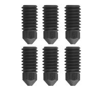 Hardened Steel Nozzles 6Pcs Replacement Kit 0.6mm, High Temperature Proof, Flat Leakage Proof Design - Durable Antioxidant Material, CNC Processed, Compatible with Multiple