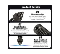 Hardened Steel Nozzles for 3 V3 SE 5 S1 Ender7,High-Speed Printing Nozzles 3D Printer